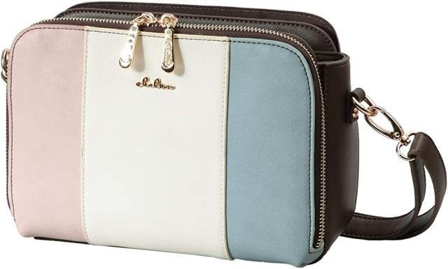 ショルダーバッグ レディース メイクポーチ アクセサリー収納 トリコロール 便利 2way Clelia クレリア Riberte リベルテ【CL-22807】 ブランド 人気 ショルダーバッグ レディース メイクポーチ アクセサリー収納